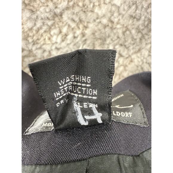 VINTAGE Suzelle Size 4 Embroidered Wool Butterfly Open Front Blazer Jacket - Picture 7 of 8